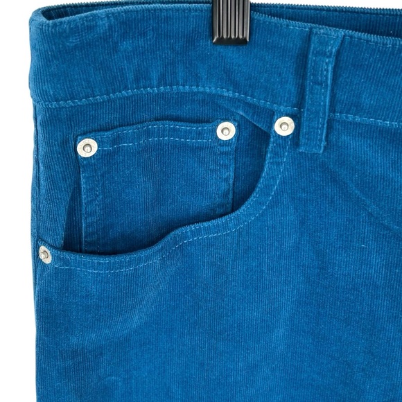 NWT J. Crew Factory Corduroy High-Rise Wide-Leg Cropped Pant in Seaport Blue 34 - Picture 5 of 11